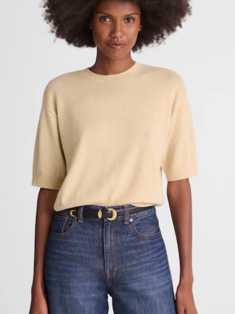 MADEWELL SIZE S Relaxed Sweater Tee in 100% Cashmere NW503